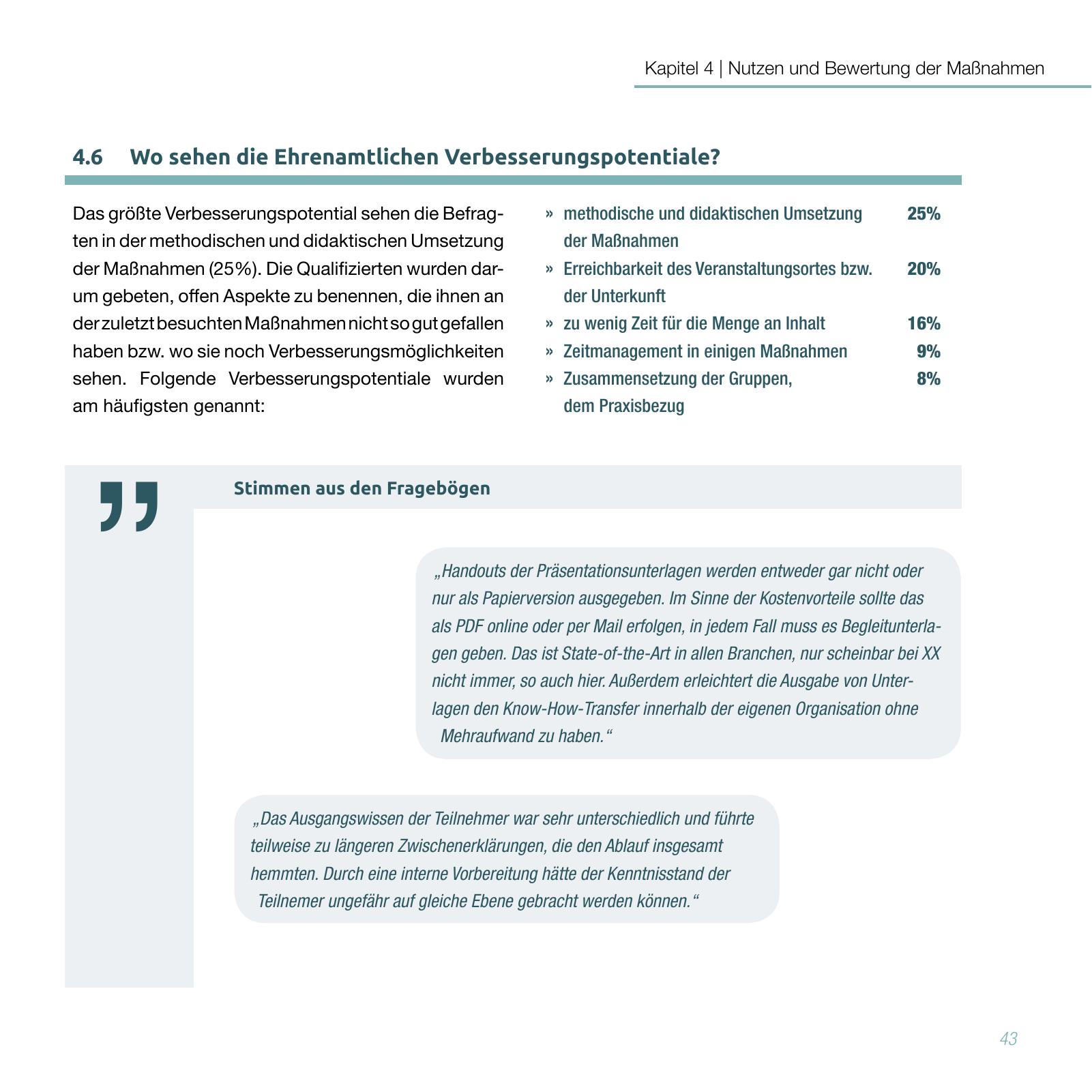 Vorschau Studie zur Qualifizierung von Ehrenamtlichen Seite 43