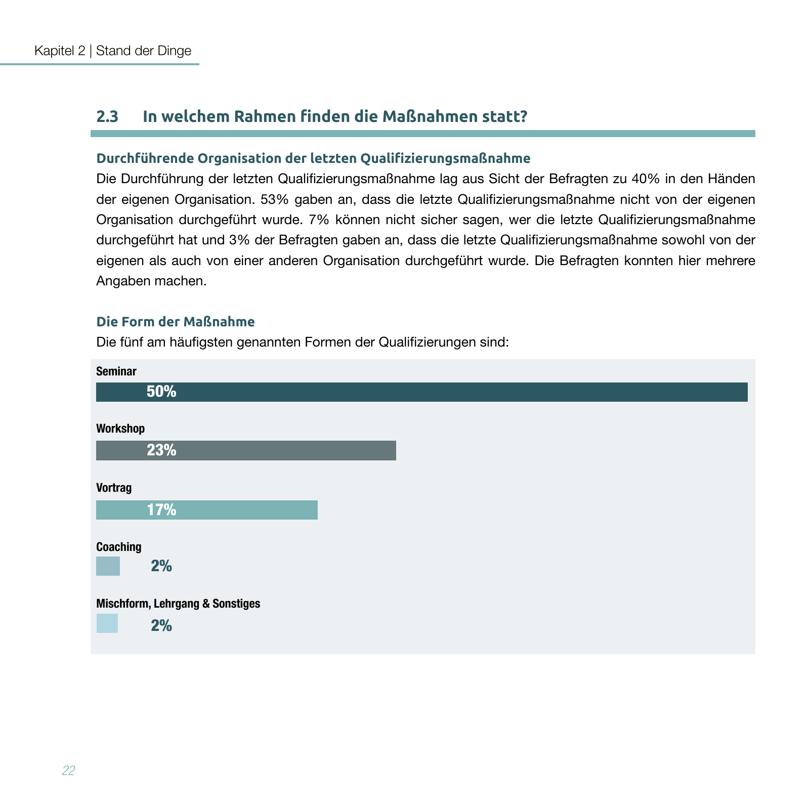 Vorschau Studie zur Qualifizierung von Ehrenamtlichen Seite 22